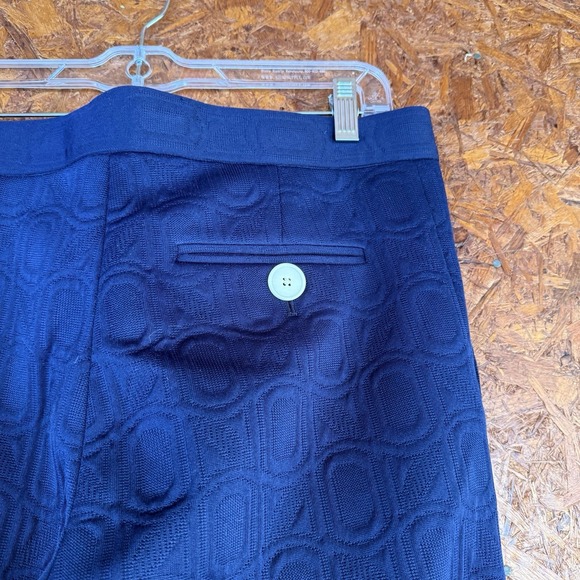 Marni pants womens 40 US 32" navy blue wide leg inlay trousers - Picture 9 of 14